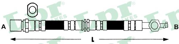 6T46299 LPR Tubo de frenos delantero