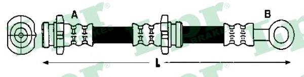 6T47929 LPR tubo flexible de frenos trasero derecho