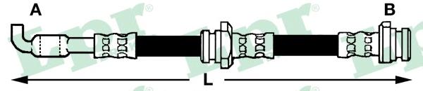 Tubo flexible de frenos trasero 6T46285 LPR