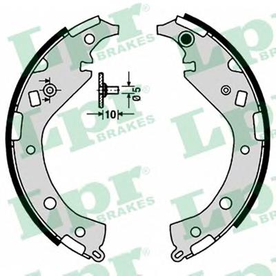 09170 LPR zapatas de frenos de tambor traseras