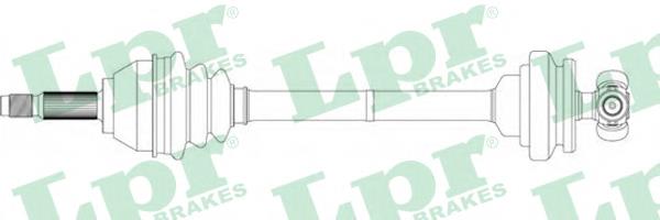 Árbol de transmisión delantero izquierdo 7576199 Fiat/Alfa/Lancia