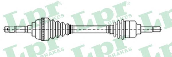 Árbol de transmisión delantero izquierdo 32722H Peugeot/Citroen