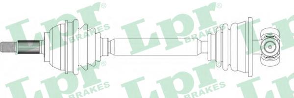 Árbol de transmisión delantero derecho DRS630600 Open Parts