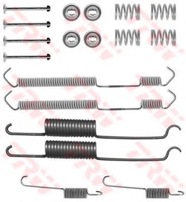 Kit de montaje, zapatas de freno traseras SFK256 TRW