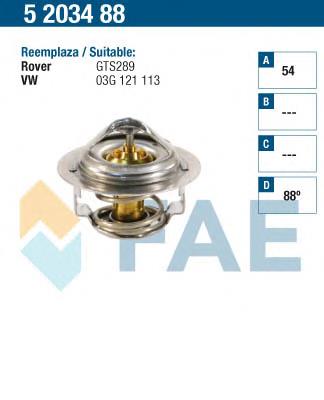 5203488 FAE termostato, refrigerante