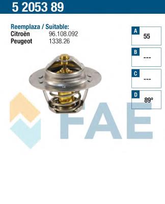 5205389 FAE termostato, refrigerante