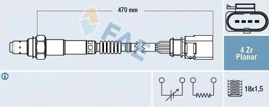 77402 FAE sonda lambda sensor de oxigeno post catalizador