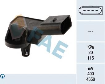 Sensor, presión colector de admisión  FAE 15033 precio, desde 38,57 EUR