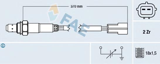 Sonda Lambda Sensor De Oxigeno Para Catalizador 77323 FAE