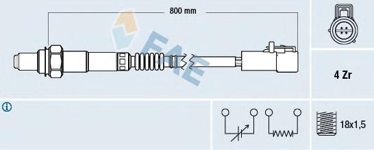 Sonda Lambda Sensor De Oxigeno Post Catalizador 77431 FAE