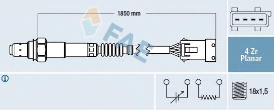 Sonda Lambda Sensor De Oxigeno Post Catalizador 77412 FAE