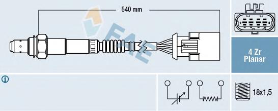 Sonda Lambda Sensor De Oxigeno Post Catalizador 77425 FAE