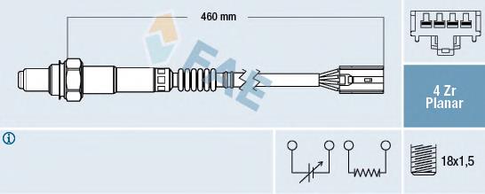 77417 FAE sonda lambda sensor de oxigeno para catalizador