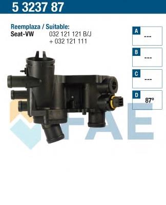 5323787 FAE brida del sistema de refrigeración (triple)