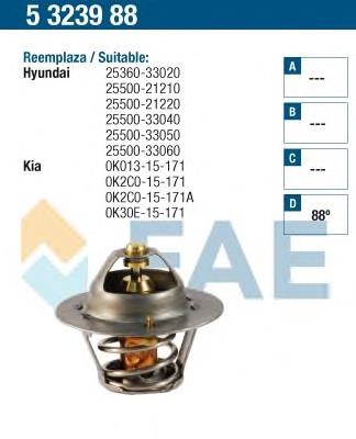 5323988 FAE termostato, refrigerante