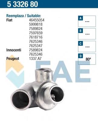 5332680 FAE termostato, refrigerante