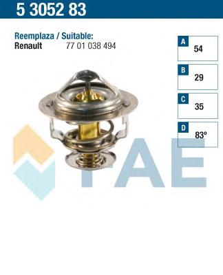 5305283 FAE termostato, refrigerante