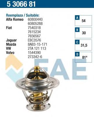 5306681 FAE termostato, refrigerante