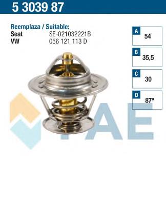 TH627387J Pierburg Termostato de agua