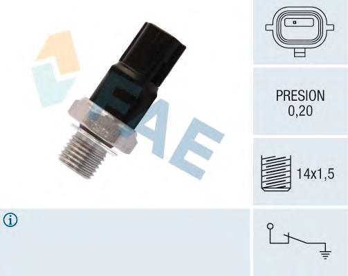 Indicador, presión del aceite 12702 FAE