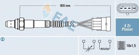 77362 FAE sonda lambda sensor de oxigeno post catalizador