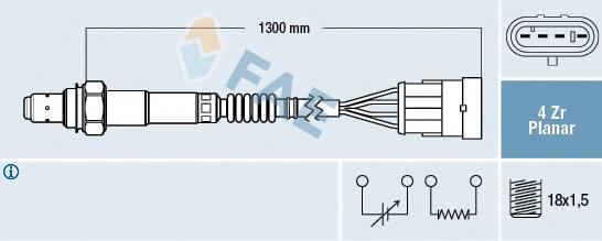 77363 FAE sonda lambda sensor de oxigeno post catalizador