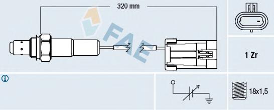 Sonda Lambda Sensor De Oxigeno Para Catalizador 77102 FAE