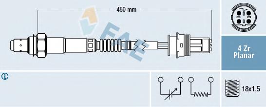 Sonda Lambda Sensor De Oxigeno Post Catalizador 77332 FAE