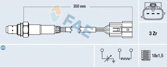 Sonda Lambda Sensor De Oxigeno Para Catalizador 77390 FAE