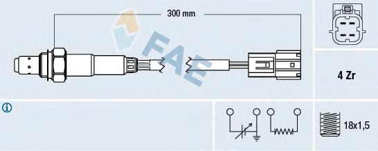 Sonda lambda post catalizador FAE 77395