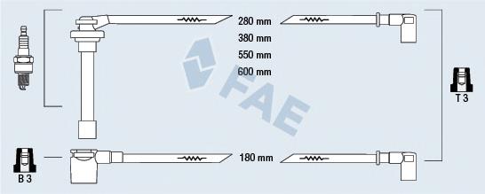 Juego de cables de encendido 85850 FAE