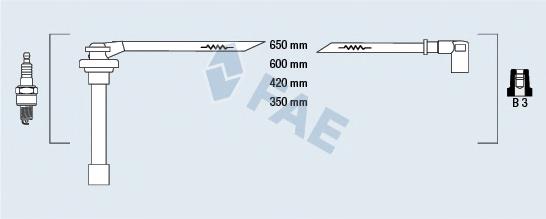 85860 FAE Cables de alta tensión, juego