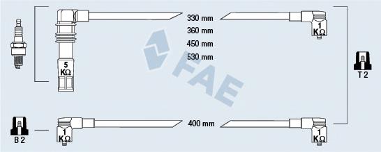 Juego de cables de encendido 85695 FAE