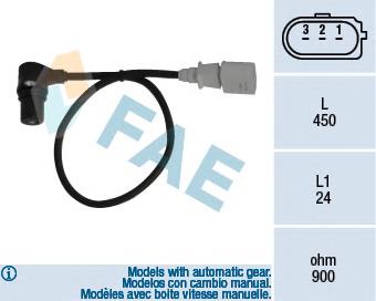 Sensor de cigüeñal 79055 FAE