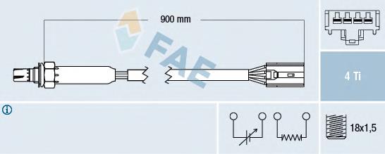 Sonda Lambda Sensor De Oxigeno Post Catalizador 77356 FAE