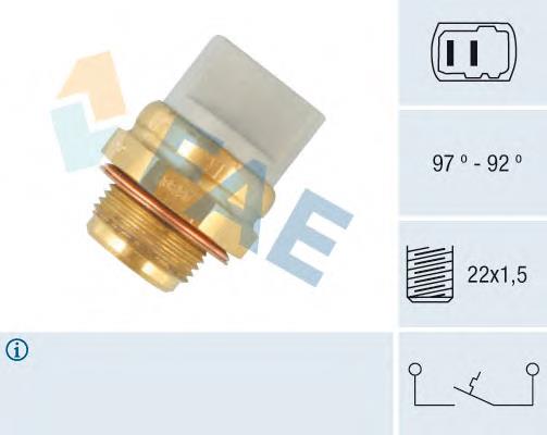 Sensor, temperatura del refrigerante (encendido el ventilador del radiador) 37265 FAE