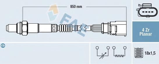 77464 FAE sonda lambda sensor de oxigeno para catalizador