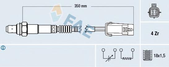 77462 FAE sonda lambda sensor de oxigeno para catalizador