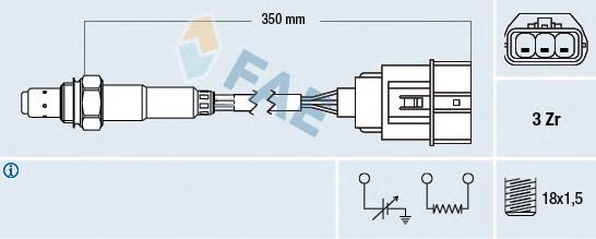 77472 FAE sonda lambda sensor de oxigeno para catalizador