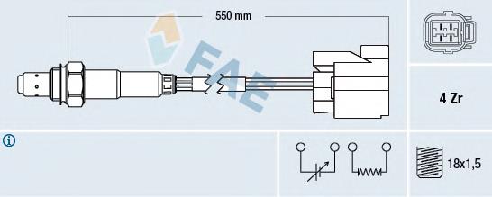 Sensor de oxígeno previo al catalizador FAE 77473