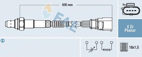 77458 FAE sonda lambda sensor de oxigeno para catalizador