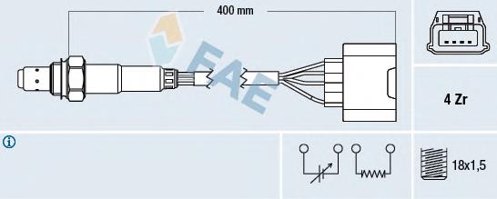 77345 FAE sonda lambda sensor de oxigeno para catalizador