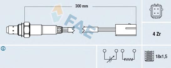 77197 FAE Sonda lambda de oxígeno posterior al catalizador