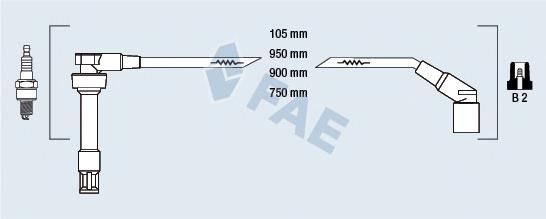 Juego de cables de encendido 85945 FAE