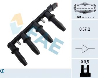 Bobina de encendido FAE 80291