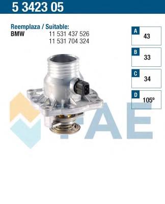 5342305 FAE termostato, refrigerante