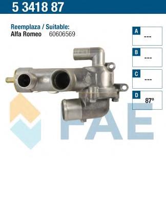 0060606569 Fiat/Alfa/Lancia termostato, refrigerante