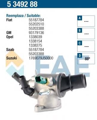 5349288 FAE termostato, refrigerante