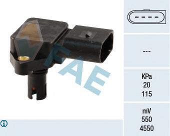 Sensor, presión colector de admisión  FAE 15038 precio, desde 34,93 EUR