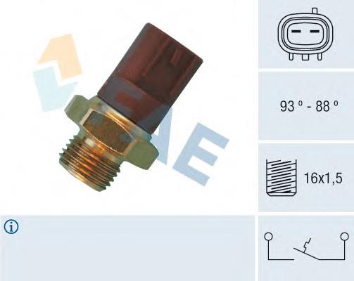 Sensor, temperatura del refrigerante (encendido el ventilador del radiador) 36510 FAE